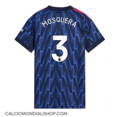 Maglie da calcio Arsenal Cristhian Mosquera #3 Seconda Maglia Femminile 2025-26 Manica Corta